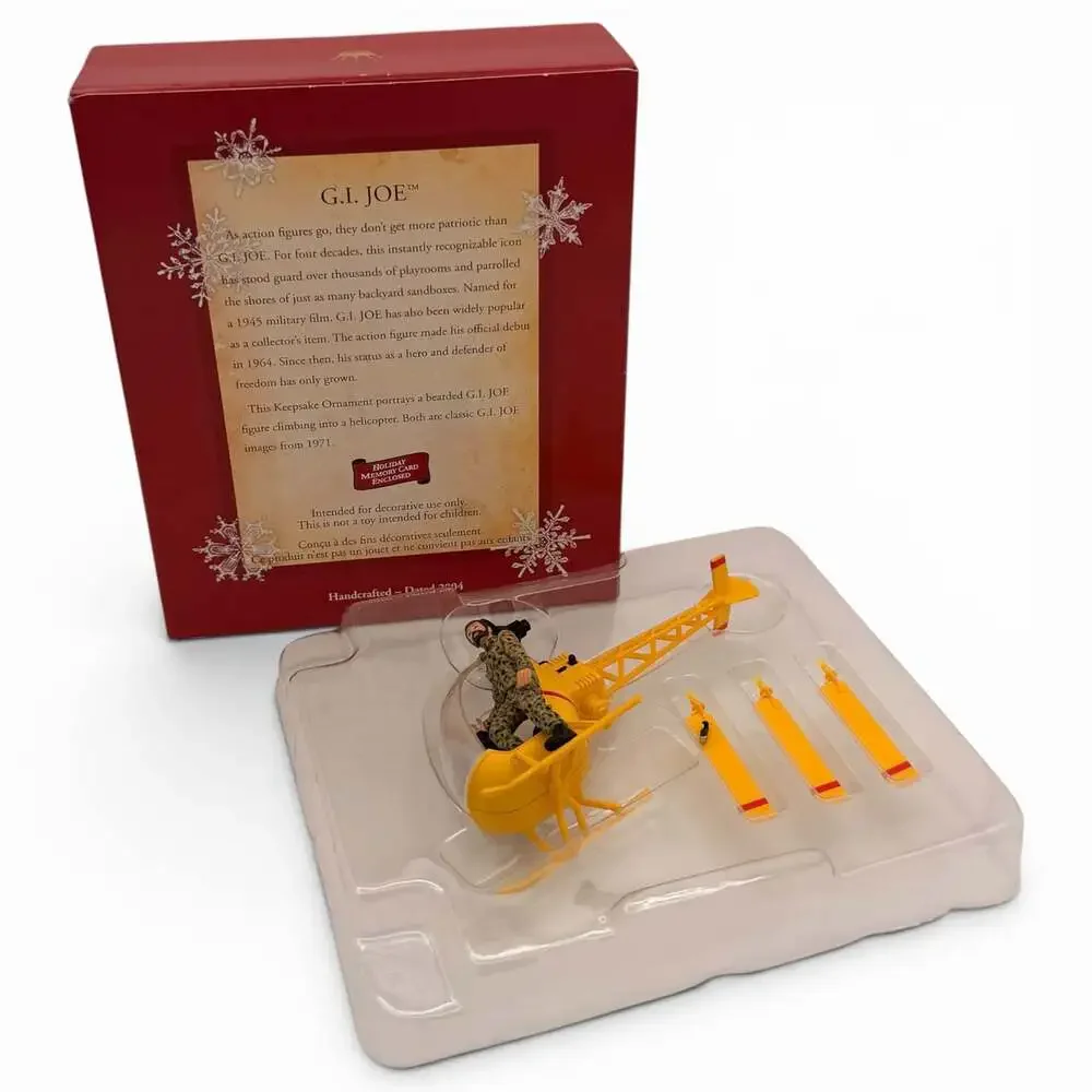 2004 Hallmark Keepsake G.I. Joe Christmas Ornament with Yellow Helicopter